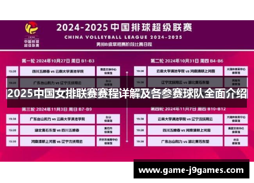 2025中国女排联赛赛程详解及各参赛球队全面介绍